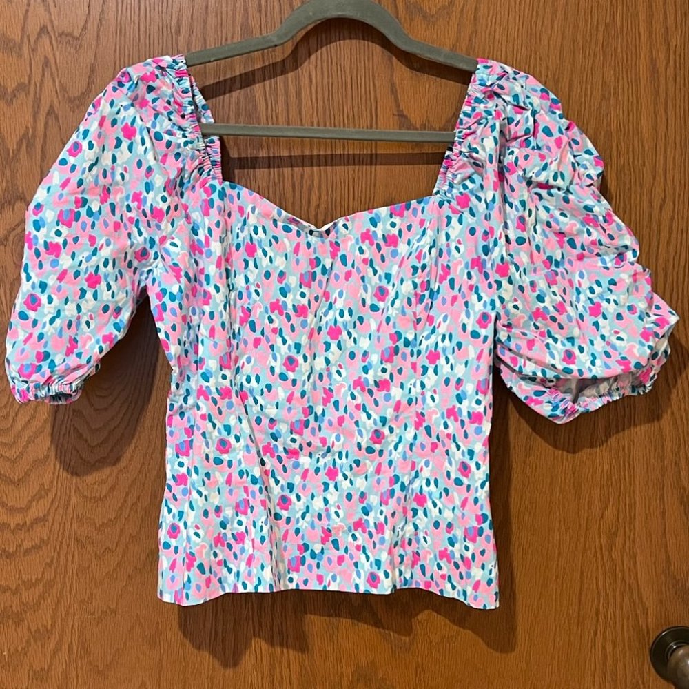 *Never Worn* Lilly Pulitzer Bitsy Top Multi Hottie Dottie